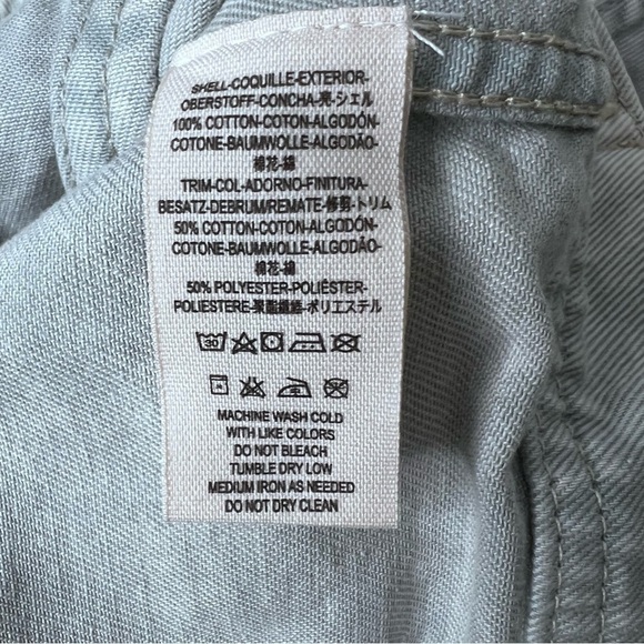 Free People Baja Jacket Distressed Cropped Size 12 Denim Casual - Picture 11 of 16